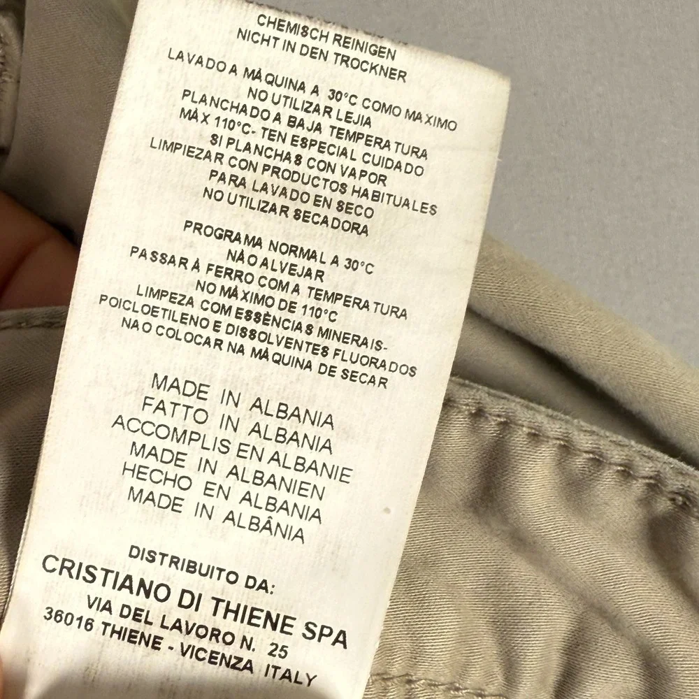 VTG Aeronautica Militare Men's Trousers PA1136 CT1955‎ Beige 56 IT 41/31 US